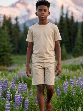 EUC Volcom Boys Khaki Shorts School Uniform Casual/Dress Chino - Size Small/23
